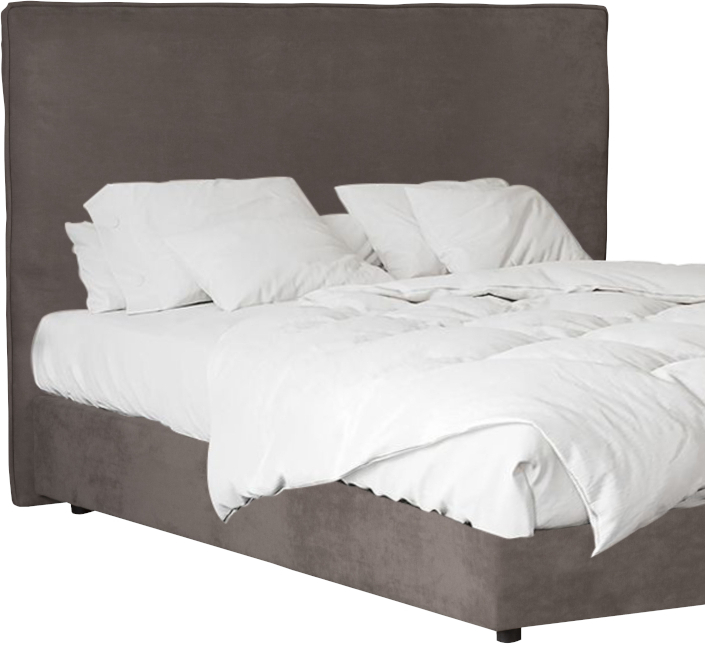 Απεικονίζει Κρεβάτι Διπλό Scandic Liberta Latte με Αποθηκευτικό Χώρο.